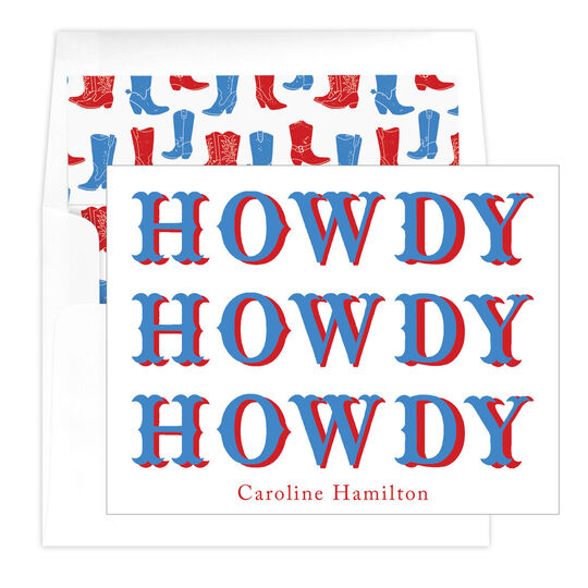 Howdy Folded Note Cards